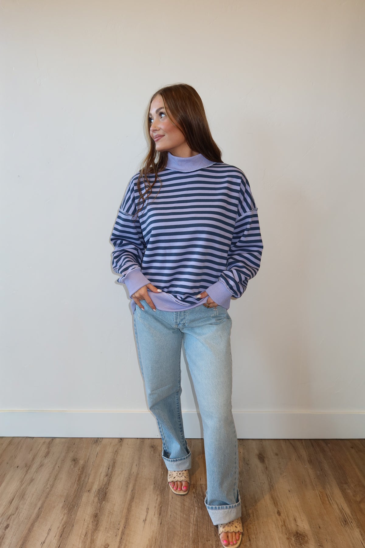 Grape Stripe Crew