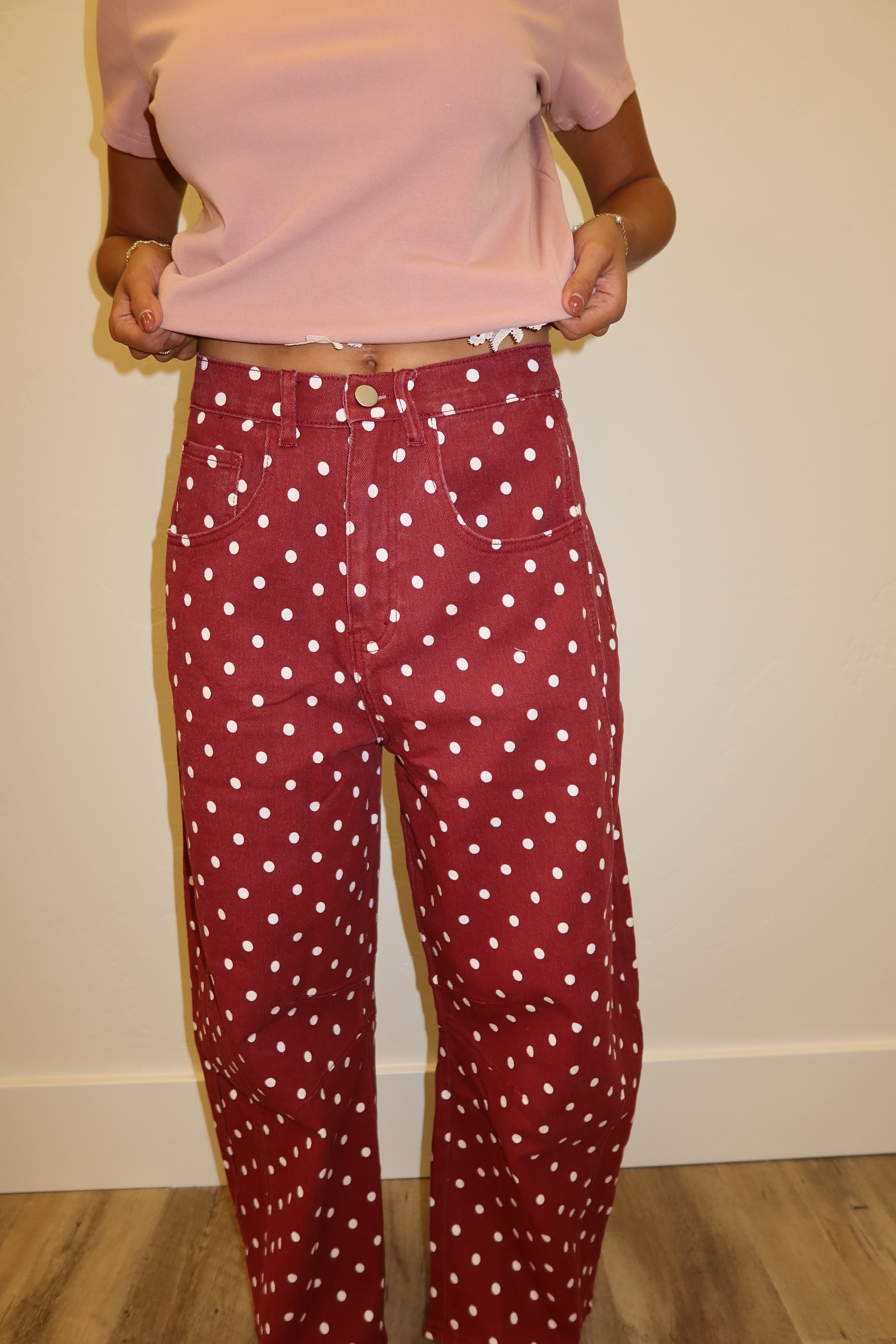 High waisted Cherry Barrel Pants