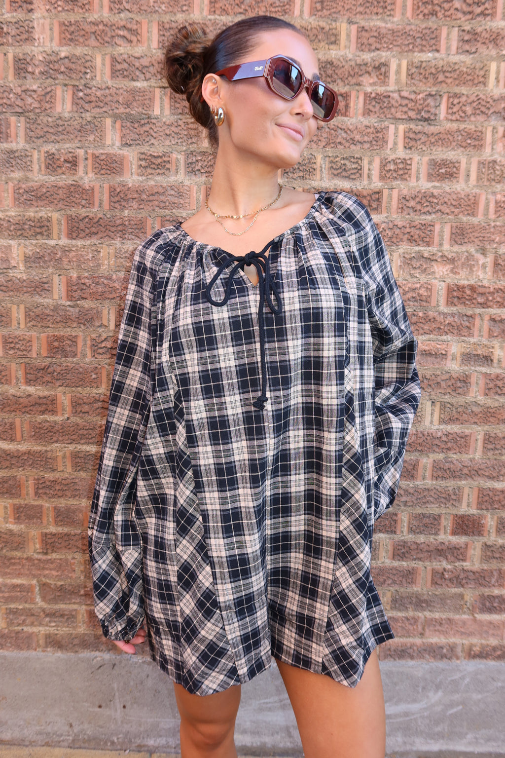 Brooklyn Plaid Romper