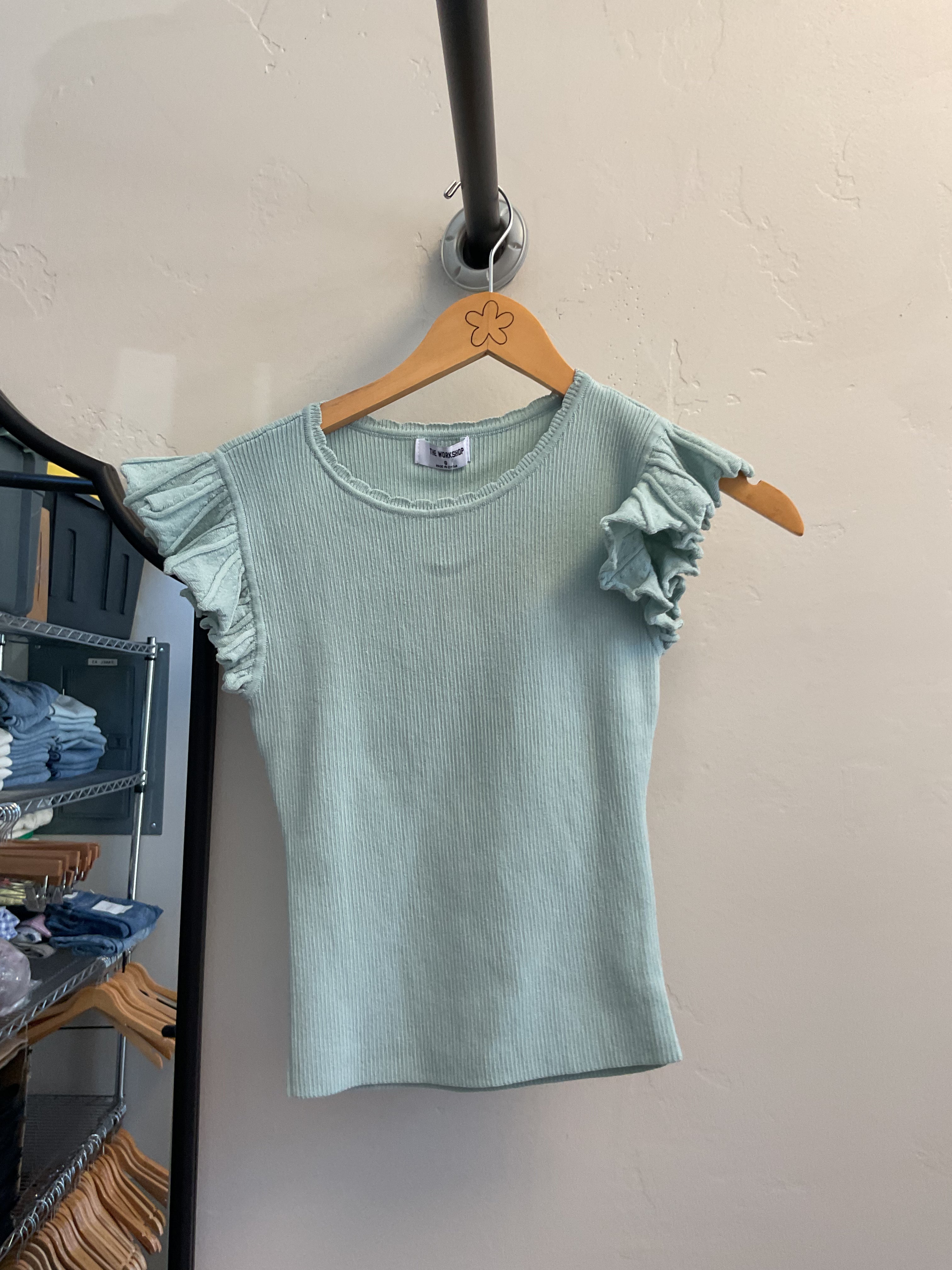 Sea Mist Ruffle Tee