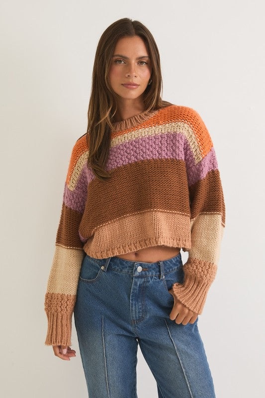 Multi-colored Knit Sweater