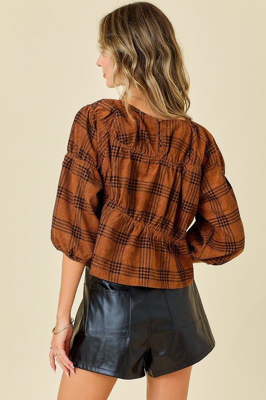 Rustic Plaid Top