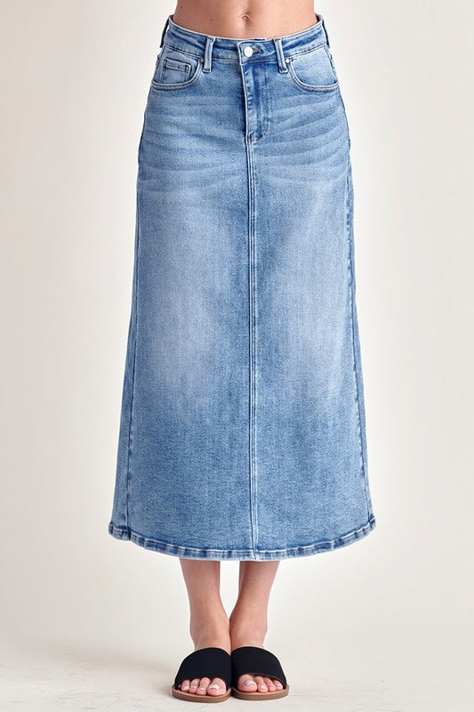 Medium Wash Denim Skirt