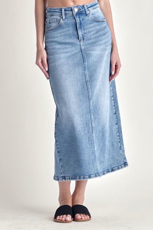 Medium Wash Denim Skirt