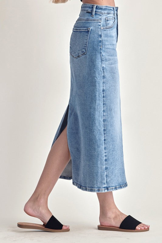 Medium Wash Denim Skirt