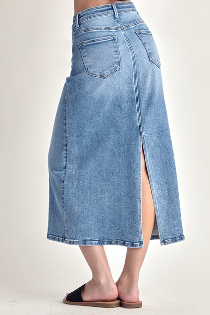 Medium Wash Denim Skirt