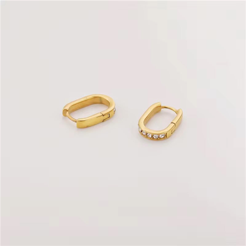 Luxe Diamond Gold Hoops