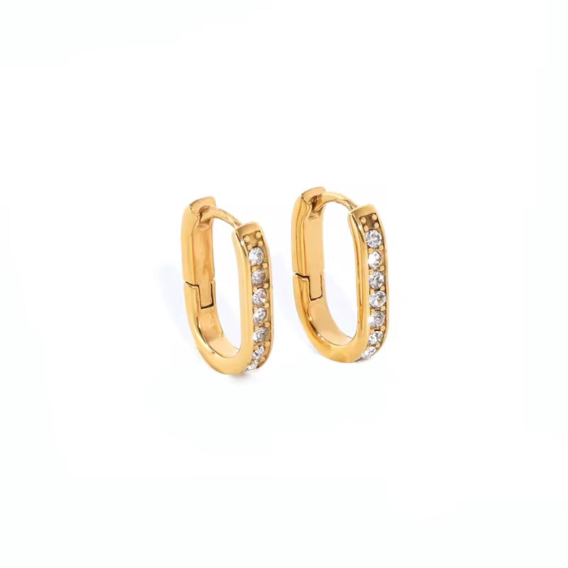 Luxe Diamond Gold Hoops