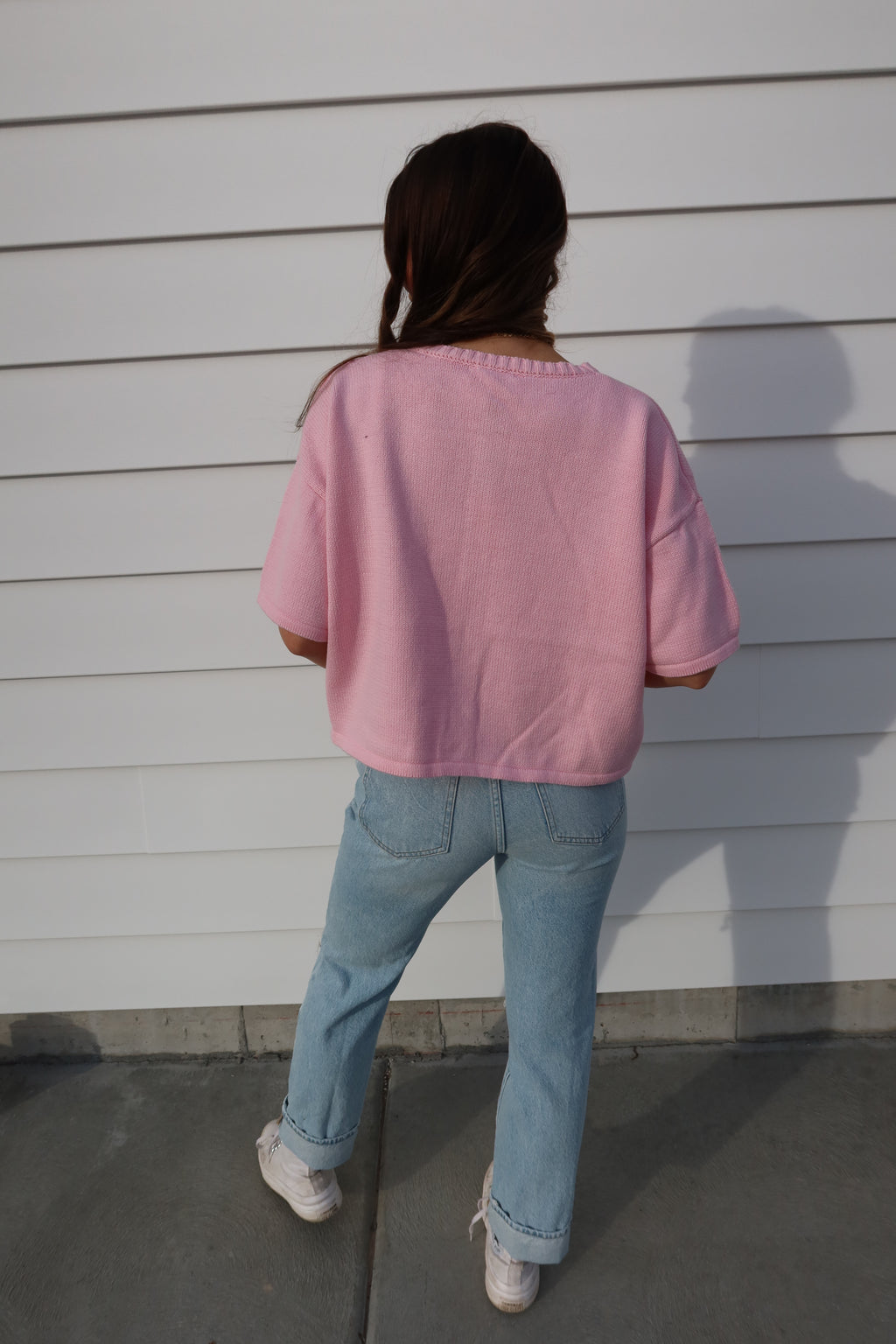Blushed Buttoned Knit Top