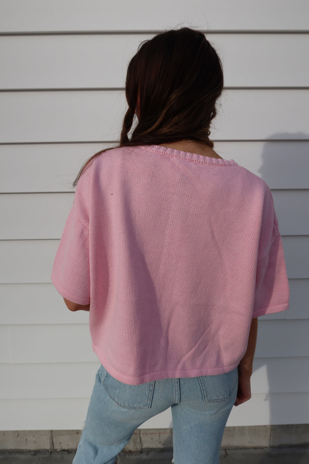 Blushed Buttoned Knit Top