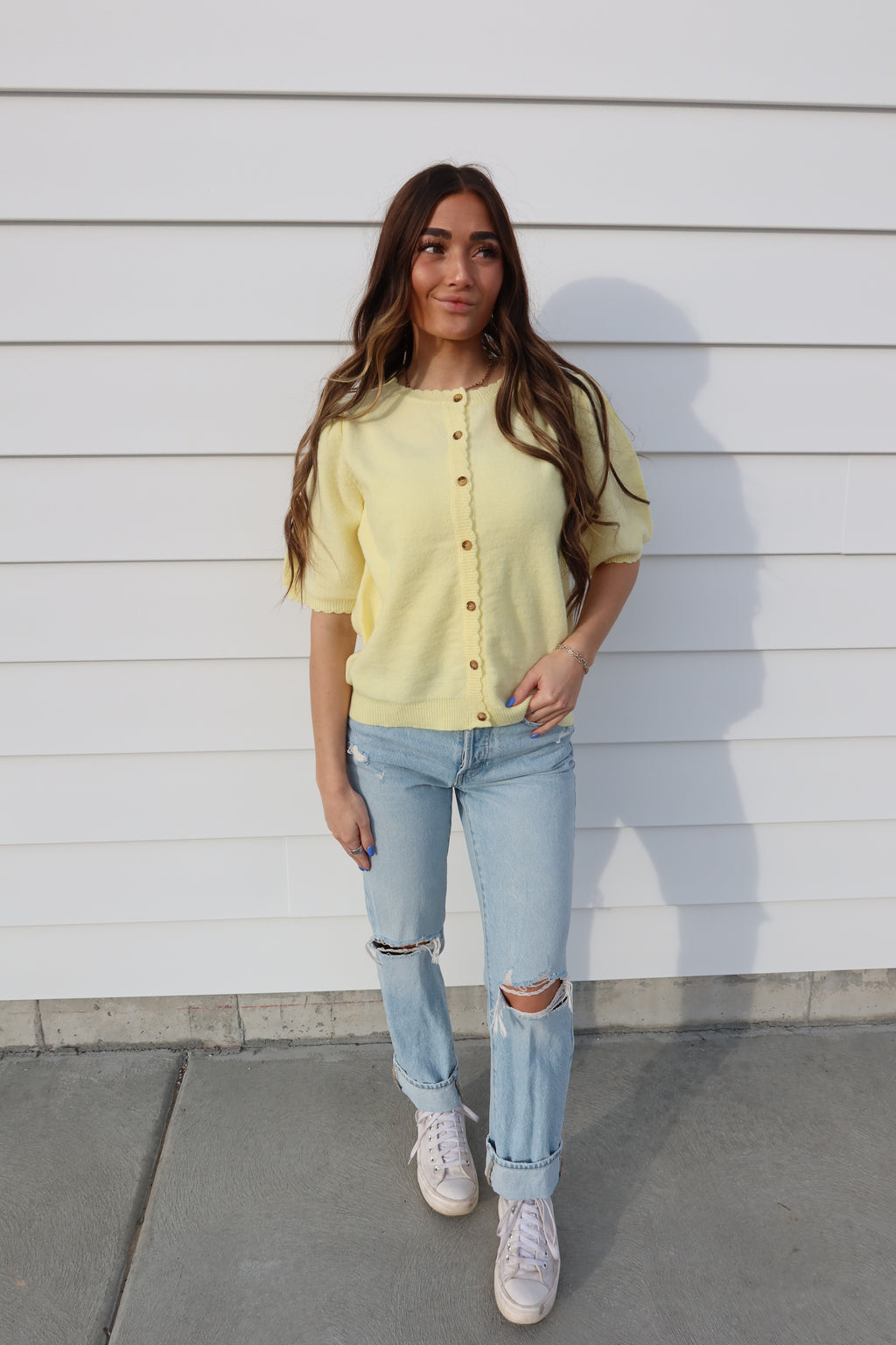 Buttercream Bloom Knit Top