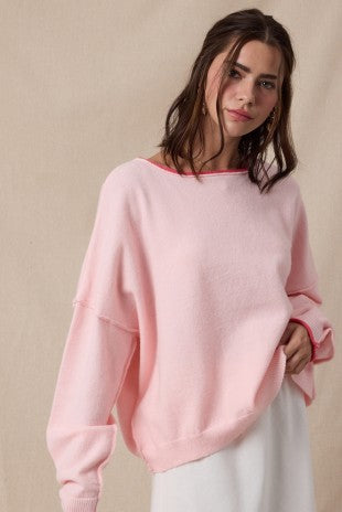 Pink Cloud Contrast Knit