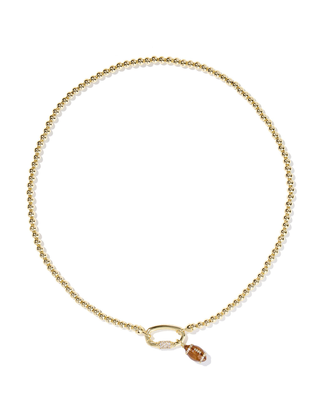 Football Metal Strand Necklace